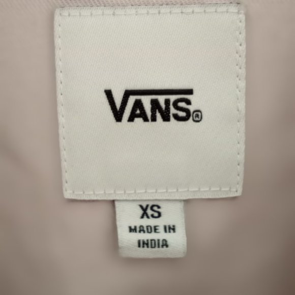 'VANS' OFF THE WALL Pastel Pink Cropped Jacket Size XS/S 100% Cotton NWT - Picture 7 of 14